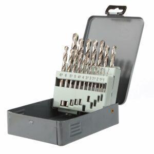 Coffret métallique 19 forets - DIAGER - HSS meulé PRO din 338 angle 118° Diam.1 à 10 mm par 0,5 mm