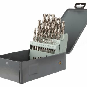 Coffret métallique 25 forets - DIAGER - HSS meulé PRO din 338 angle 118° Diam.1 à 13 mm par 0,5 mm