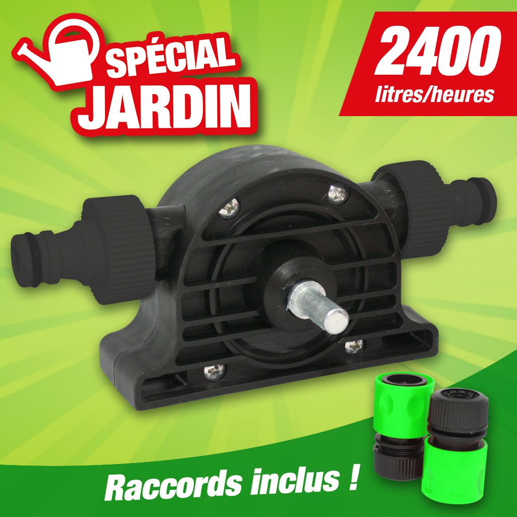Minipompe pour perceuse en PP Diam 8mm