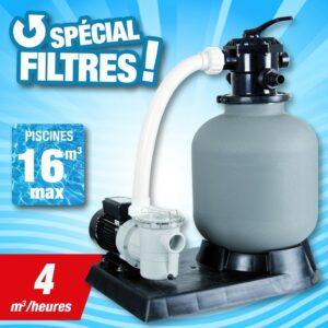PoolFilter Set Filtration 4-0 m³/h pour piscine inférieure 30m³