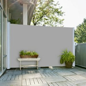 Rideau terrasse amovible - Gris perle - 1,8x3m