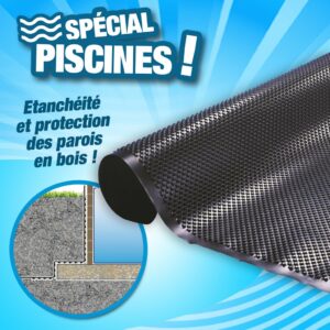 Nappe à excroissances en polyéthylène - protège la paroi en bois
