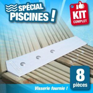 Kit 8 pièces finition margelles aluminium