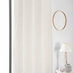 Rideau avec oeillets - Tamisant - Coton/Lin - Ecru - 135x260cm