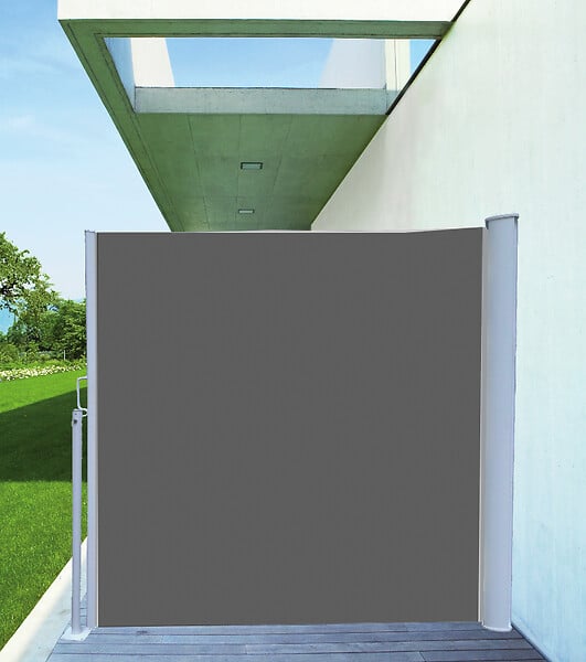 Rideau de terrasse - Acier - Gris - 1.6x3m