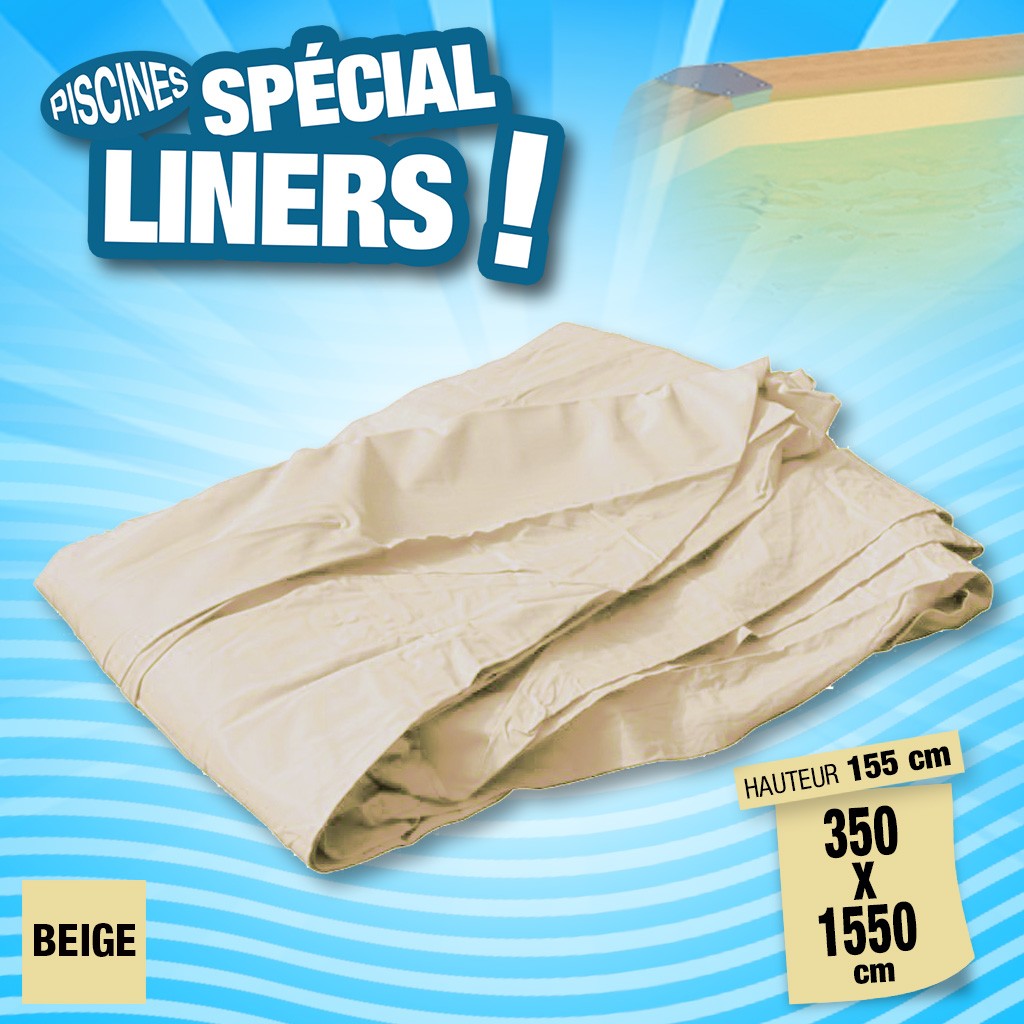 Liner 75/100ème Beige 350x1550 x H 155cm