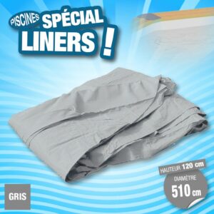 Liner 75/100ème Gris 510 x H 120cm