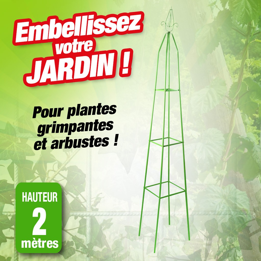 Support décoratif pour plante en métal. Hauteur 2m