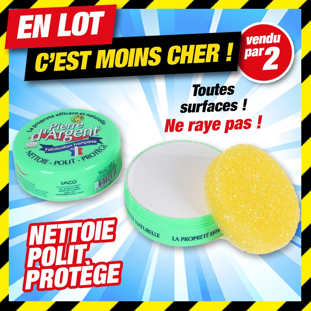 Pierre d'argent - offre spéciale en lot de 2