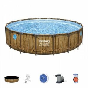 BESTWAY - Piscine tubulaire Power Steel - Ronde - D549xH122cm