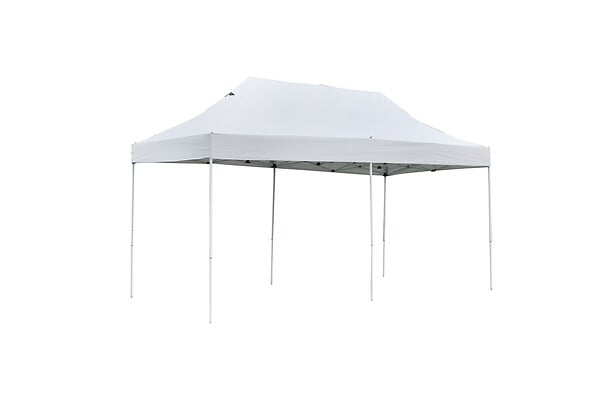 Tonnelle pliante - Acier - Blanc - 3x4,5m