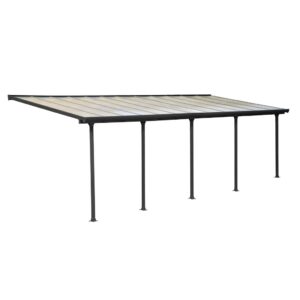 Toit-terrasse alu & polycarbonate Feria 37 - gris