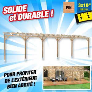 Toit terrasse bois 3x10,4 m