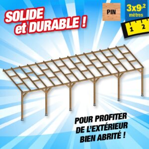 Toit terrasse bois 3x9,2 m