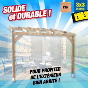 Toit terrasse bois 3x3 m