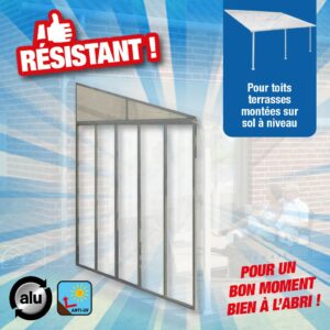 Panneau latéral Couv'Terrasse 4m - blanc