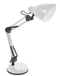 Lampe de bureau articulée blanche fonctionne avec ampoule E27