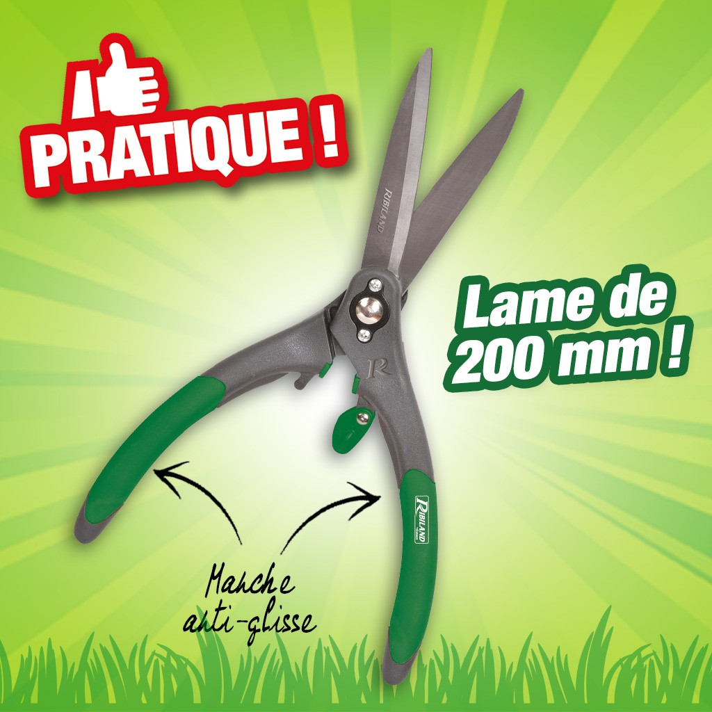 Cisaille spéciale buisson lames acier 20 cm