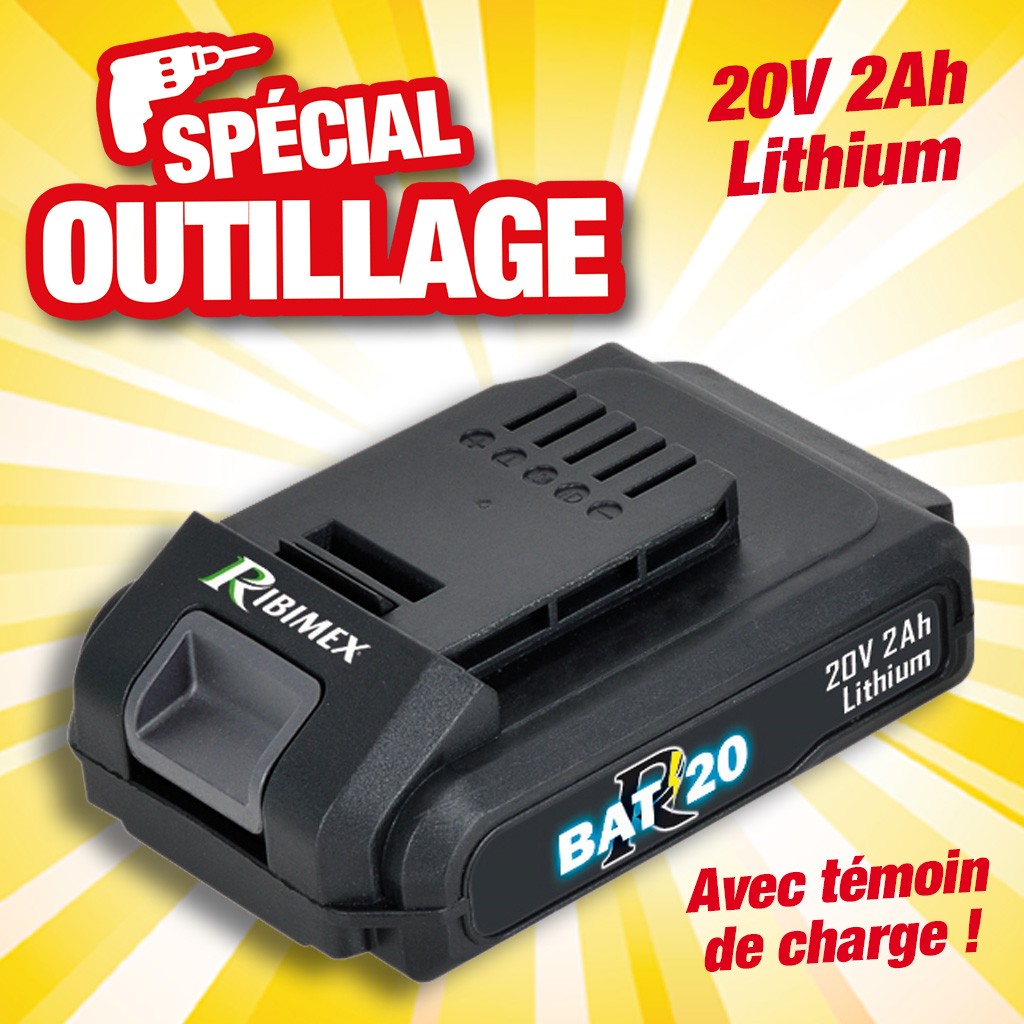 batterie 20v 2amp "r-bat20"