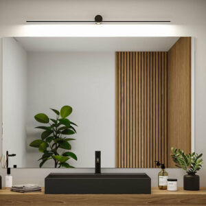 Applique Salle de Bain - Paulmann - 75413 - Sava - IP44 - 1200mm - 13,5W - 850lm - 3000K - Noir