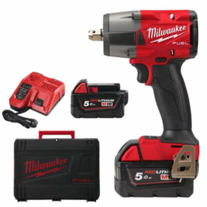 Boulonneuse à choc MILWAUKEE M18 Fuel 881Nm avec 2 Batteries 5Ah 1 Chargeur et HD Box