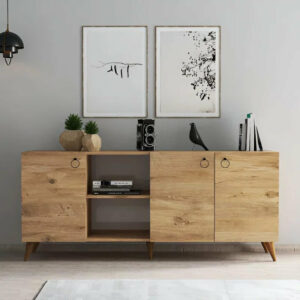 Buffet Bernard en bois embouti revêtu de mélamine avec finition