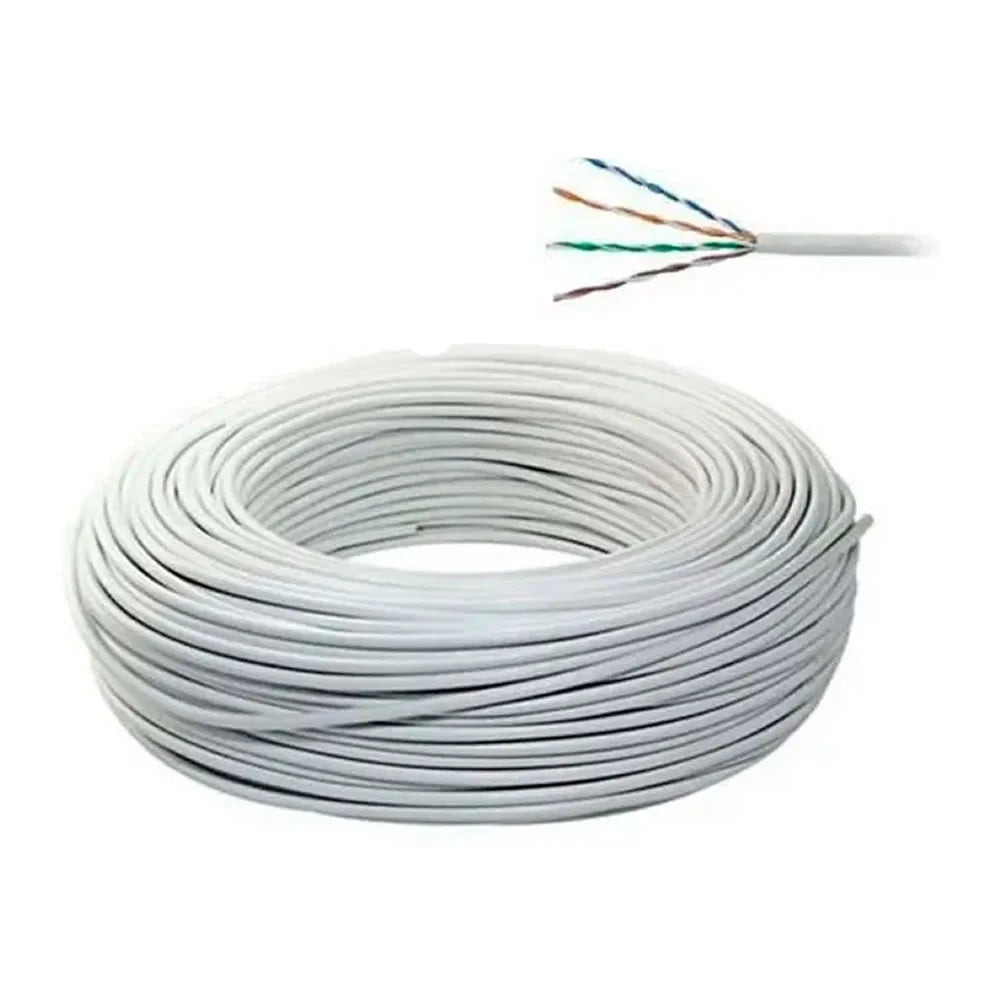 Câble téléphonique-ADSL de 25m 4 paires de type 298 ivoire.
