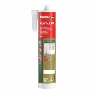 Cartouche de colle élastique High Tack MS blanche à adhérence initiale élevée FISCHER 541712 290 ml