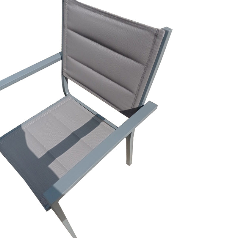 Fauteuil empilable New York - Aluminium - Gris anthracite