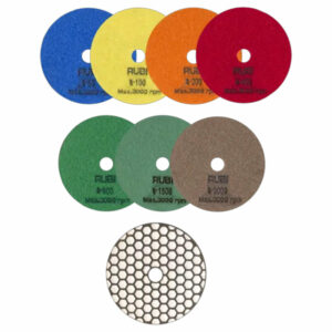 Disque diamant polissage et poncage a sec ø100 mm gr. 3000 - RUBI - 62976