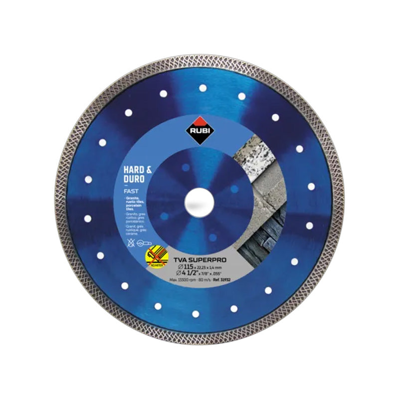 Disque tva 125 superpro Disque diamant pour matériaux durs TURBO VIPER - RUBI - 31933