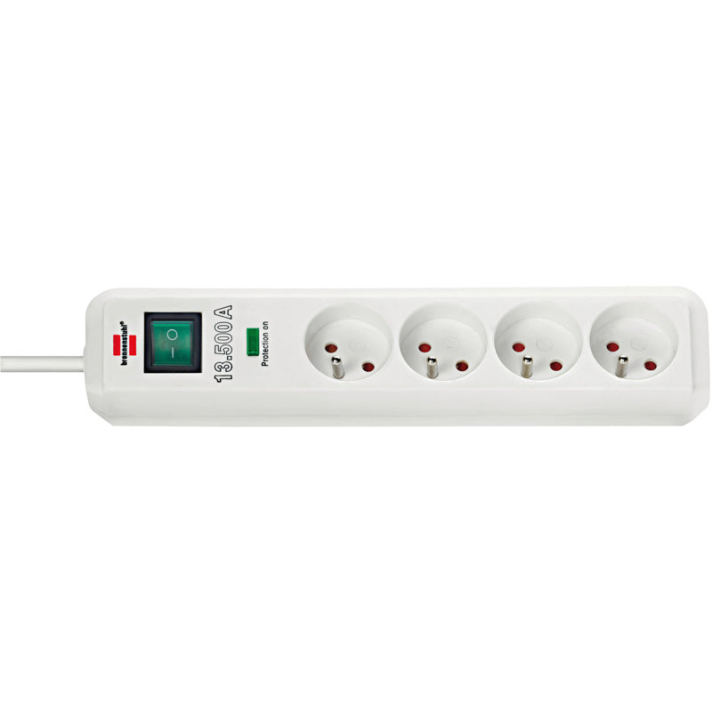 Eco-line - socle 4 prises blanc 1,4m h05vv-f 3g1,5 - parasurt.13500a - BRENNENSTUHL - 1159721