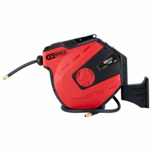 Enrouleur air et eau 3/8'' avec tuyau Ø10mm, raccord 1/4'' - 15m  - KS TOOLS - 515.3440