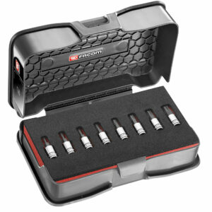 Jeu de 8 douilles à embout 1/4'' 6 pans OGV Grip - FACOM RTM.J8MGRPPB