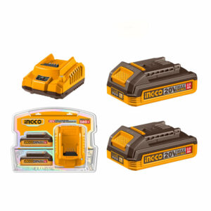 Chargeur de batteries 2.0 Ah + 2 batteries 2.0 Ah 20V compatible P20S - INGCO - FBCPK2212E