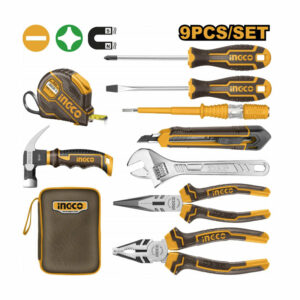 Kit outils à main de 9 pièces avec sac en toile - INGCO - HKTH20809