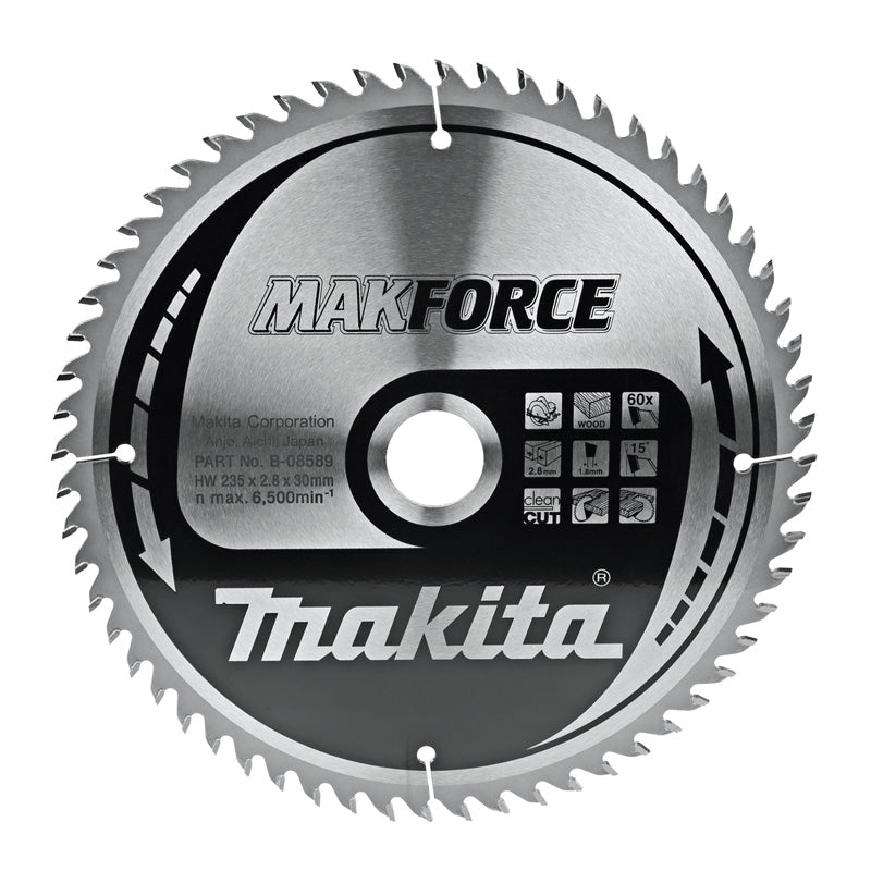 Lame carbure MAKITA B-32203 ''MakForce''' Bois pour scies circulaires Ø 160 mm