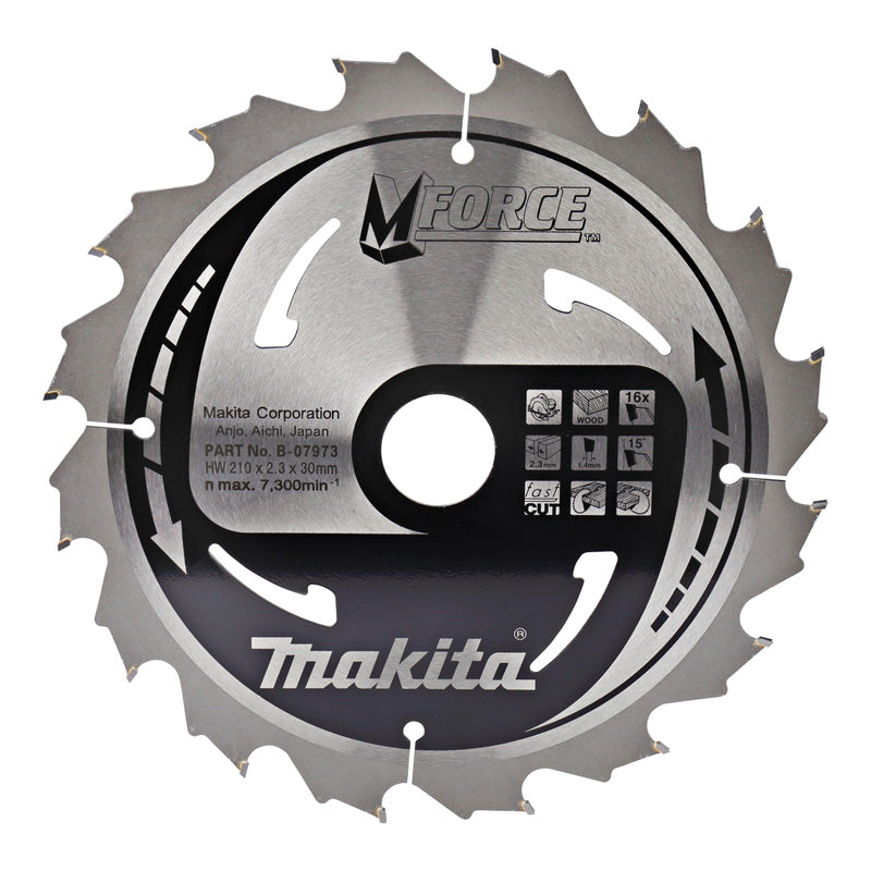 Lame pour scie circulaire M-Force bois MAKITA B-31930 165x20mm 16 dents