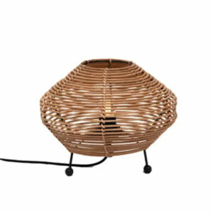 Lampe à poser Esteban en rotin - ⌀ 32 cm - marron