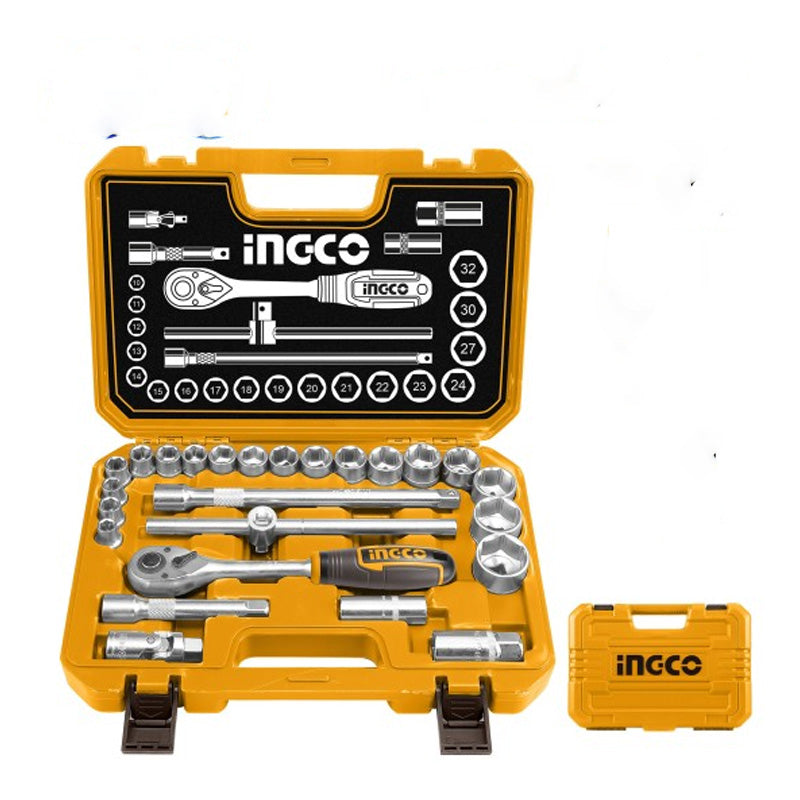 Mallette Clé à cliquet 1/2" 25 pièces en acier CR-V - INGCO - HKTS12251