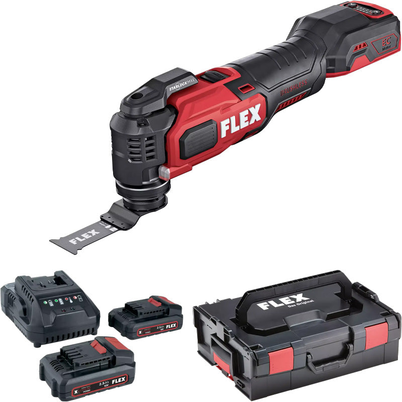 Outil multifonction FLEX MT 18.0-EC 18V en L-BOXX® avec 2x2,5Ah + chargeur