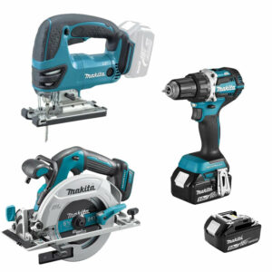 Pack 3 outils MAKITA LOT0379 avec DDF485RTJ + DJV180ZX + DHS680Z et BL1840B