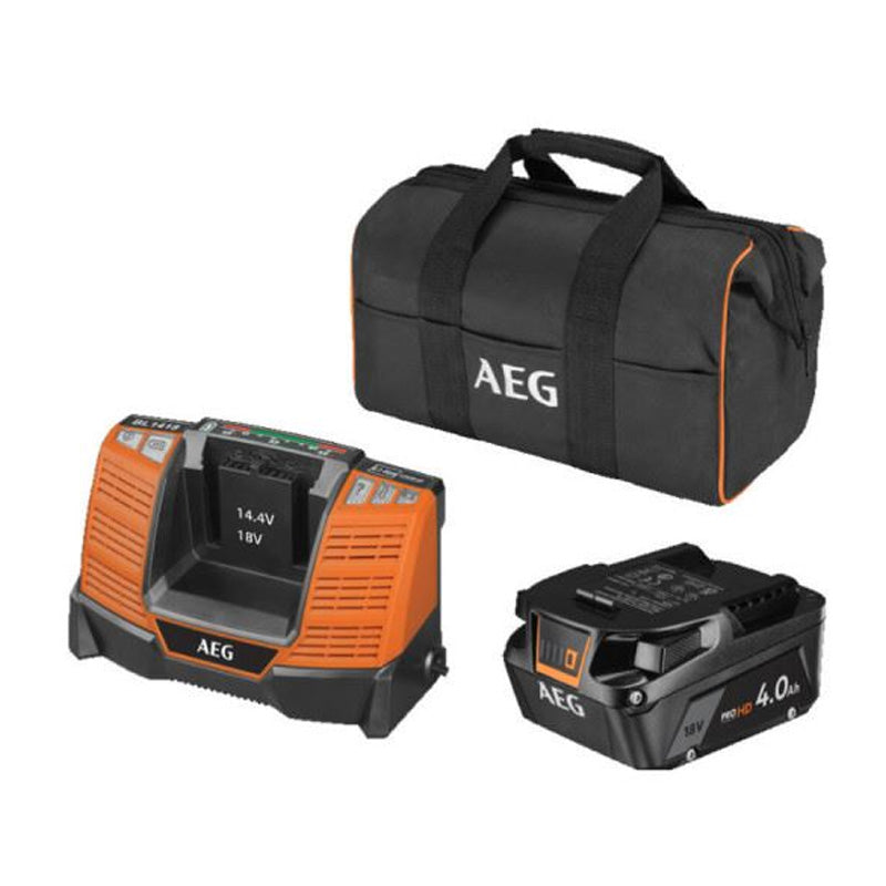 Pack Batterie AEG L1840SHD 18V 4.0Ah HD + Chargeur Rapide SET PRO18V