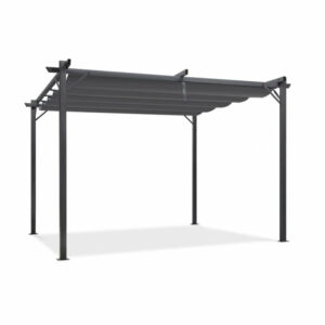 Pergola métallique Inkazen avec toit pliant 3 x 4 x 2,3 m