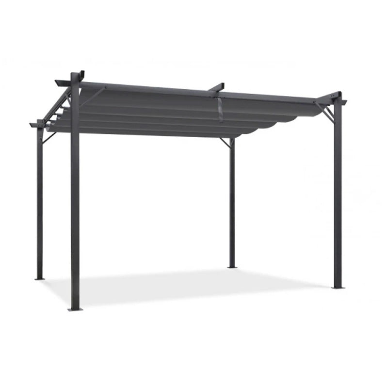 Pergola métallique Inkazen avec toit pliant 3 x 4 x 2,3 m
