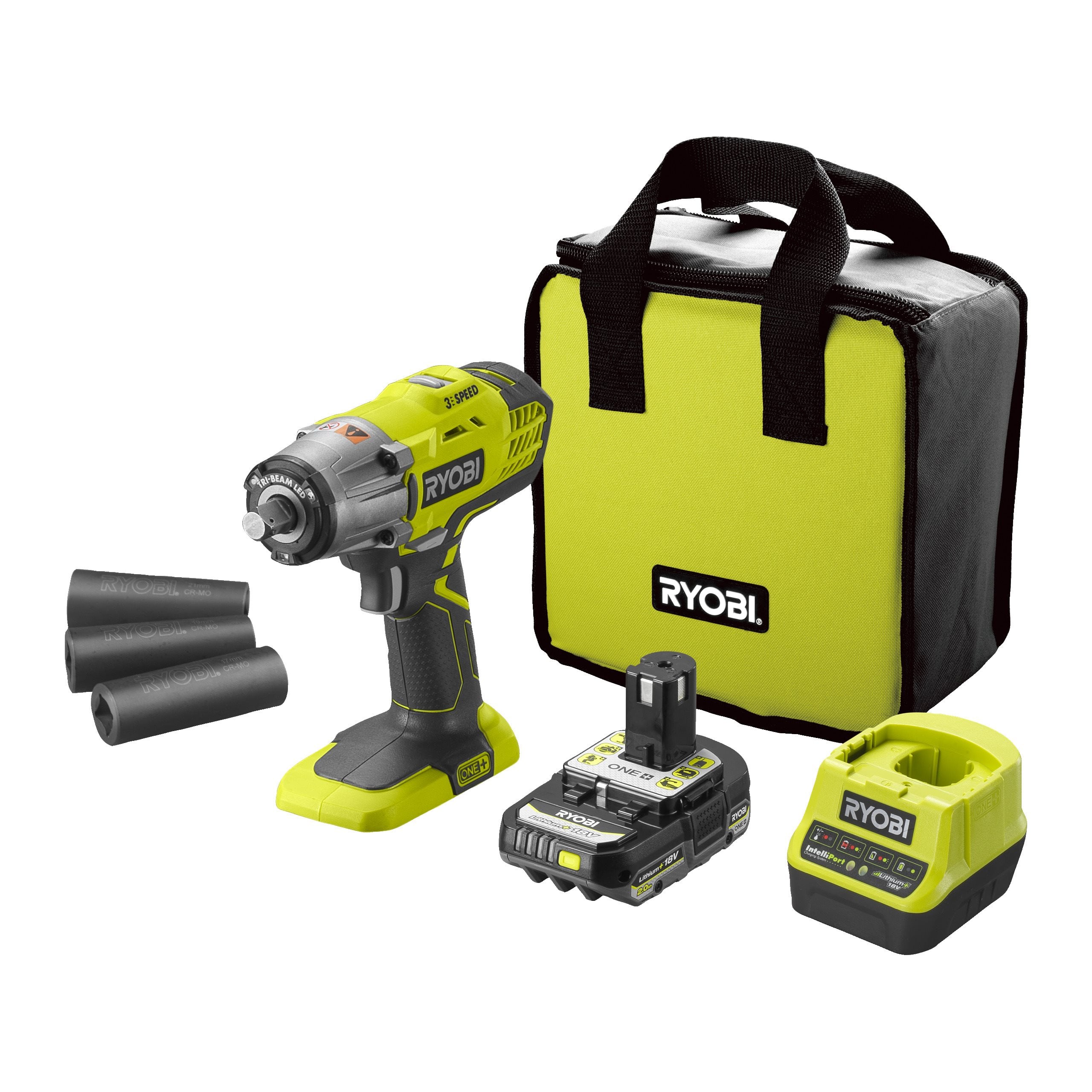 Boulonneuse à chocs 3 modes 18V ONE+ - 1 batterie Lithium+ 2,0 Ah