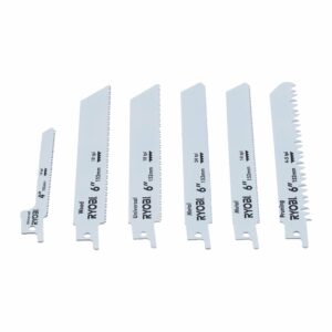 Blister 6 lames panachées scie sabre longueur 100 / 152 mm bois / métal