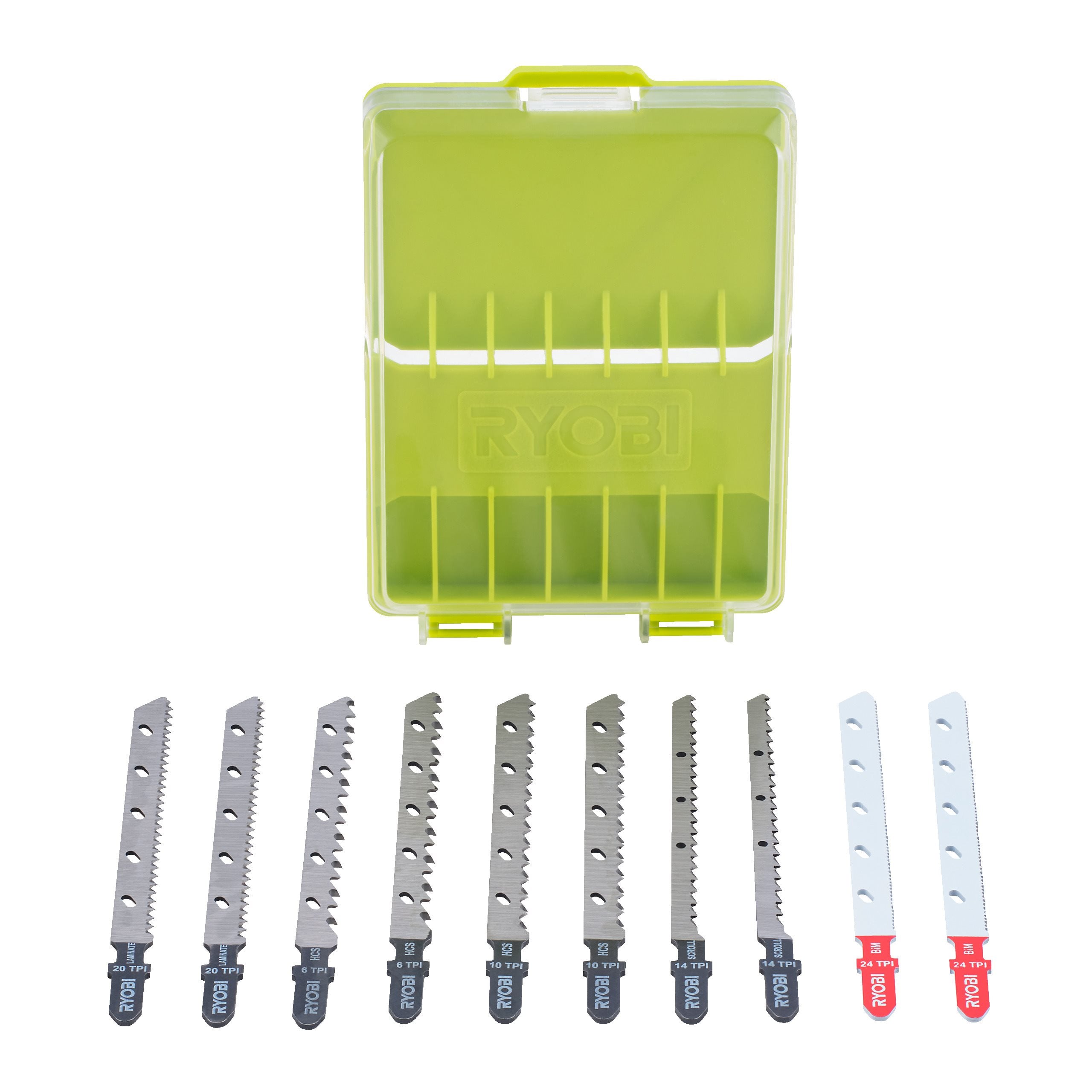 Coffret 10 lames baïonnettes scie sauteuse 102 mm