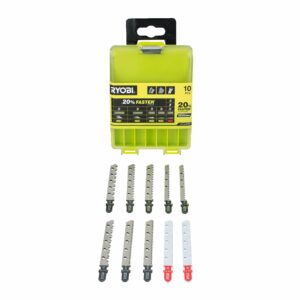 Coffret 10 lames spéciales scie sauteuse sans fil ONE+ bois - métal - plastique