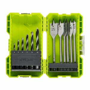 Coffret empilable 12 accessoires perçage bois